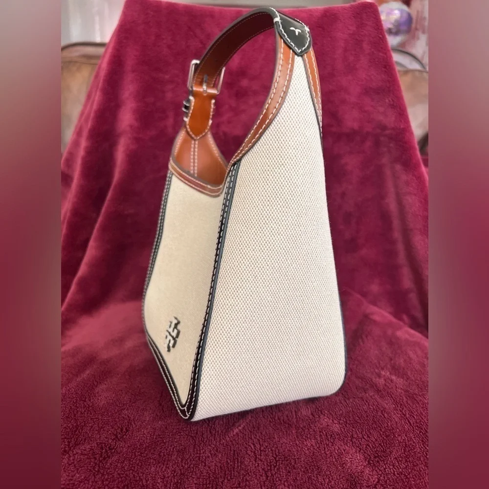 TORY BURCH• THEA CANVAS SMALL BUCKET BAG